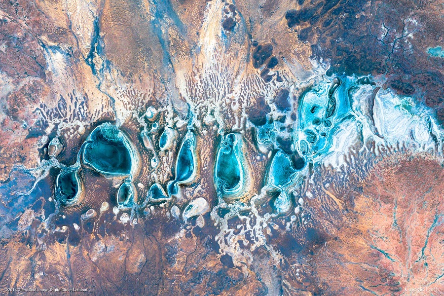 Satelitní snímek Austrálie